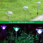 lampe jardin solaire diamant moderne blanc ip65 led étanche ambiance nocturne décorationextérieur