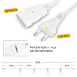 guirlande lumineuse extérieure led blanche imperméable 220v 15m 30m 50led vintage décoextérieur