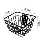 panier avant vélo noir acier fixations large capacité classique utilitaire
