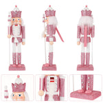 Casse-noisette rose de Noël vue de face