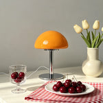 lampe table moderne blanc jaune orange vert opacité base plate prise usb cable alimentation