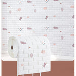 stickers muraux 3D brique animaux princesses châteaux cœur étoile moderne