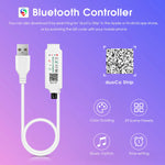 ruban led multicolore adhésif moderne contrôleur bluetooth lumière nuit réglable salon