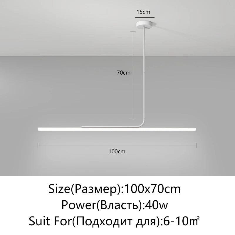 lampe suspendue moderne minimaliste blanc noir flux lumineux ajustable cuisine salon restaurant chambre