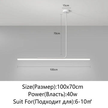 lampe suspendue moderne minimaliste blanc noir flux lumineux ajustable cuisine salon restaurant chambre