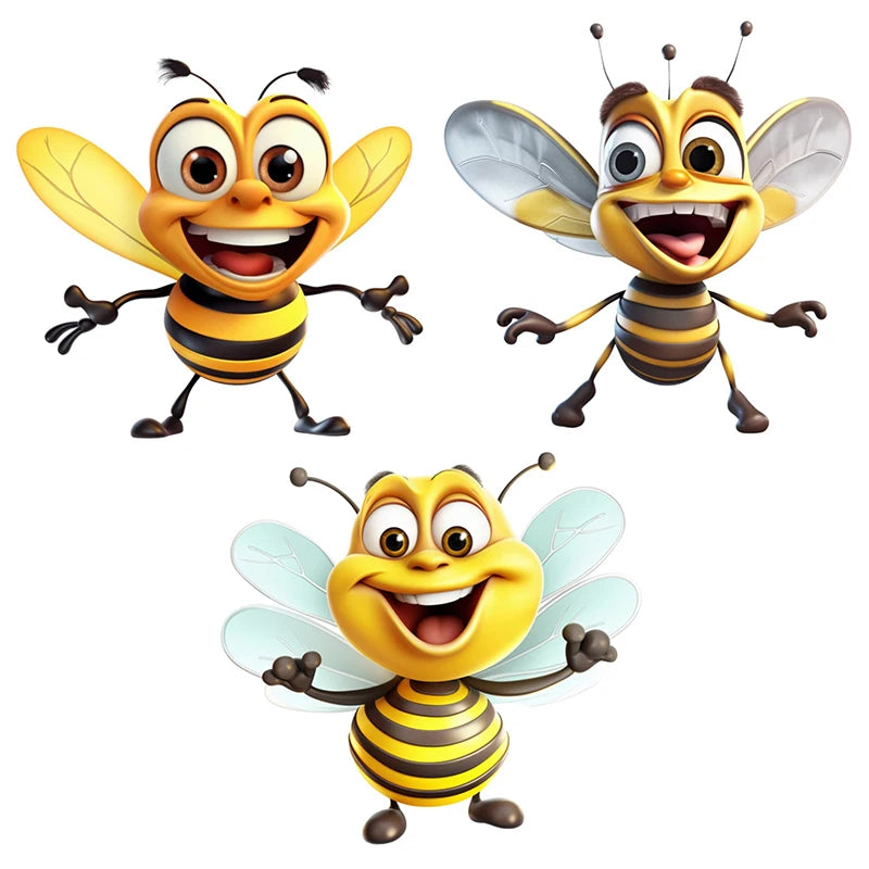 autocollant mural dessin animé avion rayures jaune noir ailes translucides adhésif chambre enfant decoration