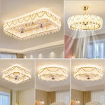 ventilateur classique feuilles lumière led télécommande blanc doré certification ul