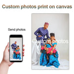 Photo de famille personnalisée sur toile sans cadre