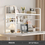 étagère murale moderne blanc perforée adhésive support tablettes crochets boîte crayons lampe horloge vase