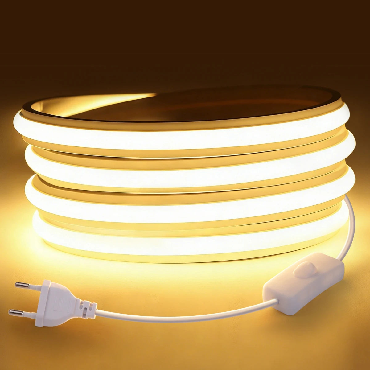 ruban led autocollant flexible interrupteur miroir maquillage armoire salon blanc chaud