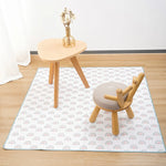 tapis anti dérapant enfant motif canards beige jaune texture pointillée moderne pliable activité jeu