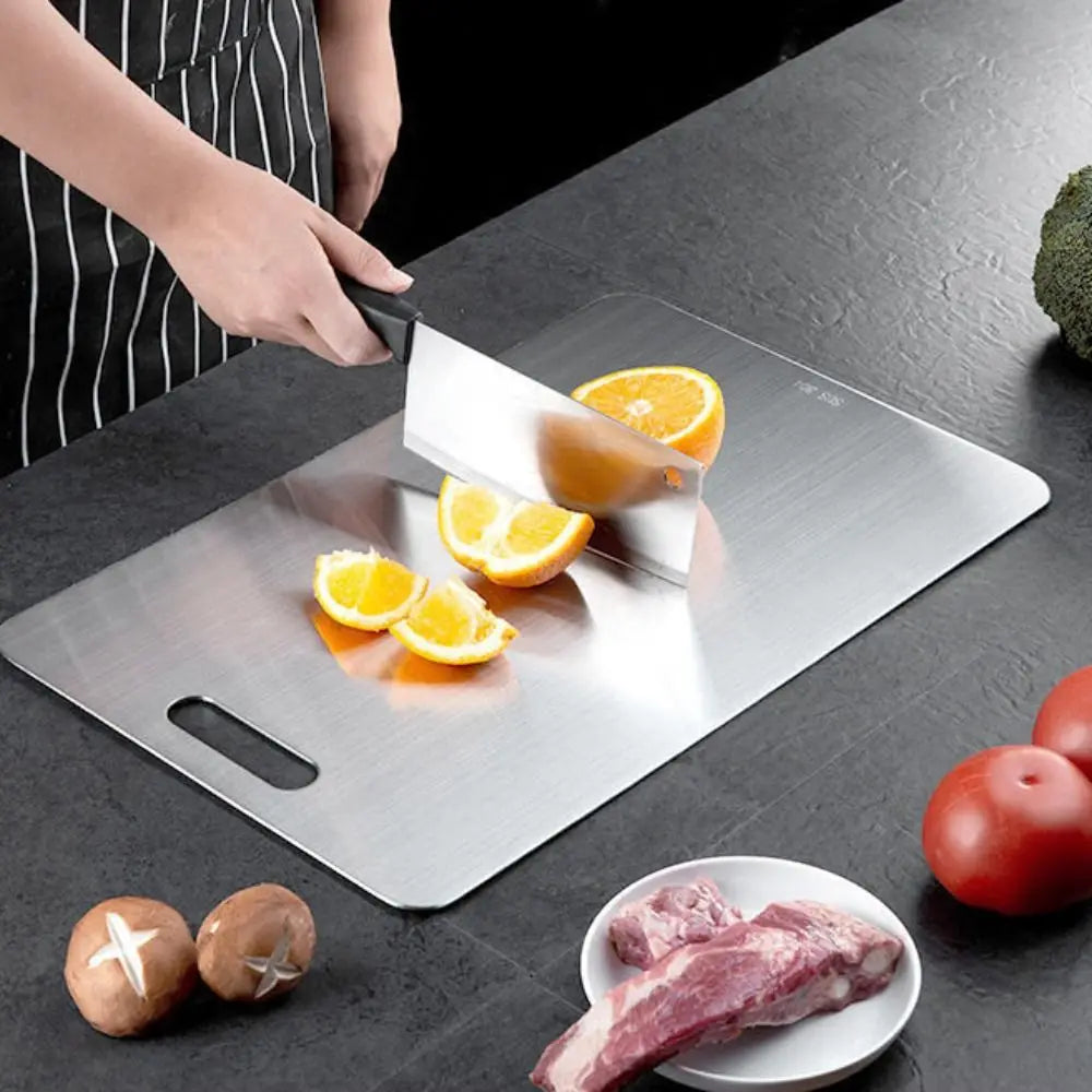 planche découper acier inoxydable antibactérienne moderne lisse poignée intégrée utilitaire cuisine 23cm 34cm