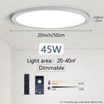 lampe led moderne blanc télécommande application 50cm diamètre 2000 82000lm