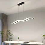 suspension lumineuse moderne blanc noir ondule clips câbles diffuseur 100cm 120cm led