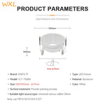 ampoule led spot blanc moderne clips métalliques câble opacité rond lisse downlight encastré gu10