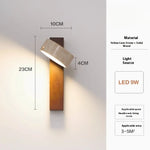 lampe murale moderne bois papier peint beige taches brunes wabi sabi led fixée mur