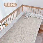 drap bébé couverture panda points sapins élastique simple beige uni coton respirant lit enfant