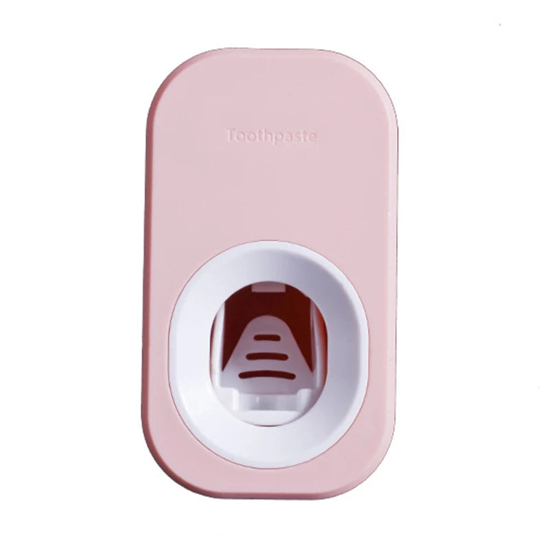 distributeur dentifrice blanc bleu rose moderne adhésif transparent rechargeable