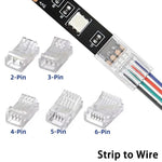 connecteurs led 2pin 3pin 4pin 5pin 6pin 8mm 10mm 12mm transparent certification rohs ul