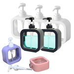 distributeur savon liquide transparent violet noir rose blanc moderne minimaliste rechargeable salle bains cuisine