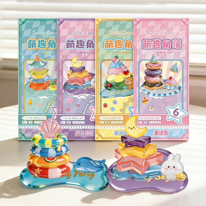 stickers 3d créatifs empilables enfants motifs noël fêtes animaux adhésifs multicolores