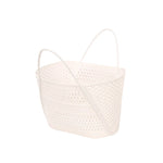 panier rangement blanc moderne poignées détachables réticulé minimaliste salle bain