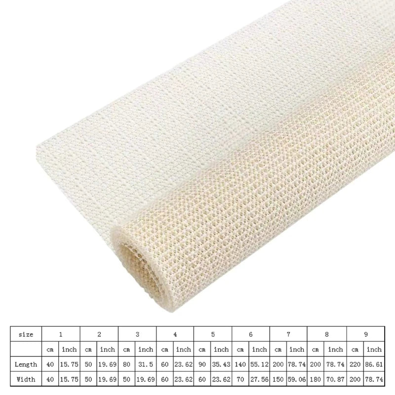 tapis anti dérapant silicone pvc texture alvéolaire moderne beige clair 40x40cm 50x50cm 60x60cm 70x140cm