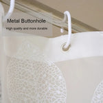 rideau douche semi transparent feuilles motif naturel moderne blanc gris argenté métalliques