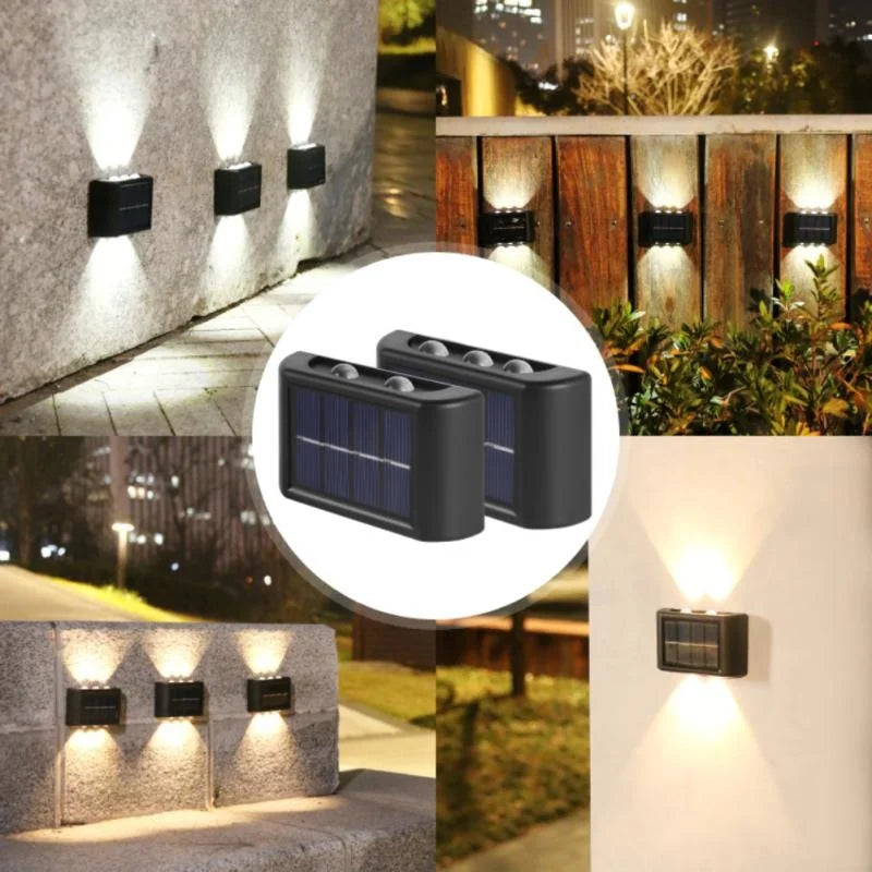 lampes murales solaires led modernes ip66 imperméablesextérieur minimalistes