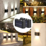 lampes murales solaires led modernes ip66 imperméablesextérieur minimalistes