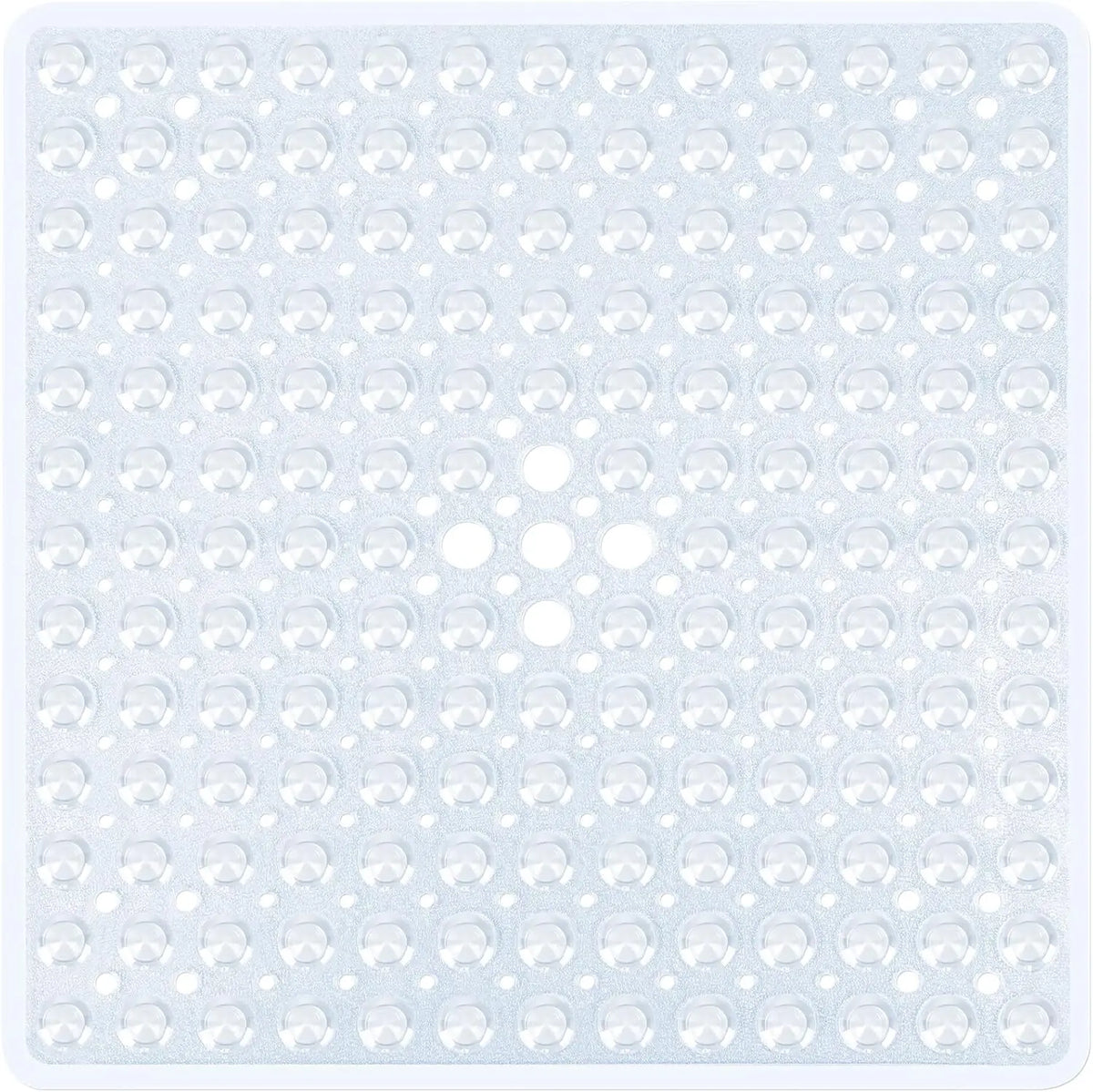 tapis bain moderne bleu clair perforé 53x53cm respectueux environnement salle bain