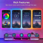 ruban led néon multicolore ondulé moderne clips mural adaptateur 5v étanche synchronisation musique