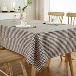 nappe table carreaux beige blanc imperméable polyestre extérieure intérieure rectangle action grâce
