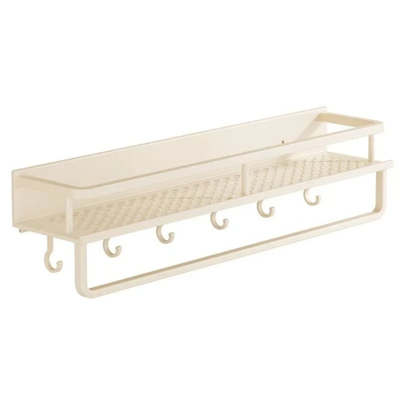 étagère murale moderne perforée clips adhésifs étagères crochets rangement salle bain