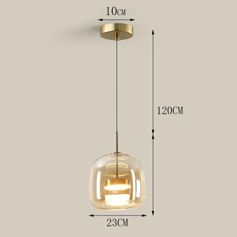 suspension lumineuse moderne transparente dorée câble noir alliage led dimmable certification rohs flux luminescent