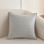 housses coussin carré polyester gris clair moderne non toxique 45x45cm fixations