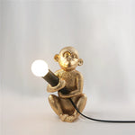 lampes decoratives forme singe blanc noir doré texturé moderne chambre enfants