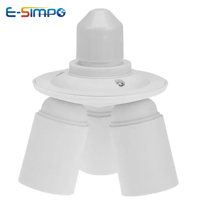 adaptateur led e27 blanc moderne vis splitter cable électrique fixations opaques