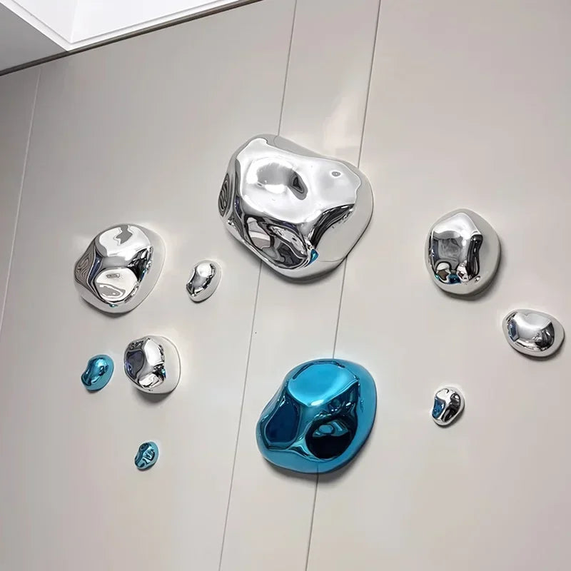 Pendentif mural en pierre simulée prune - décoration créative pour intérieur