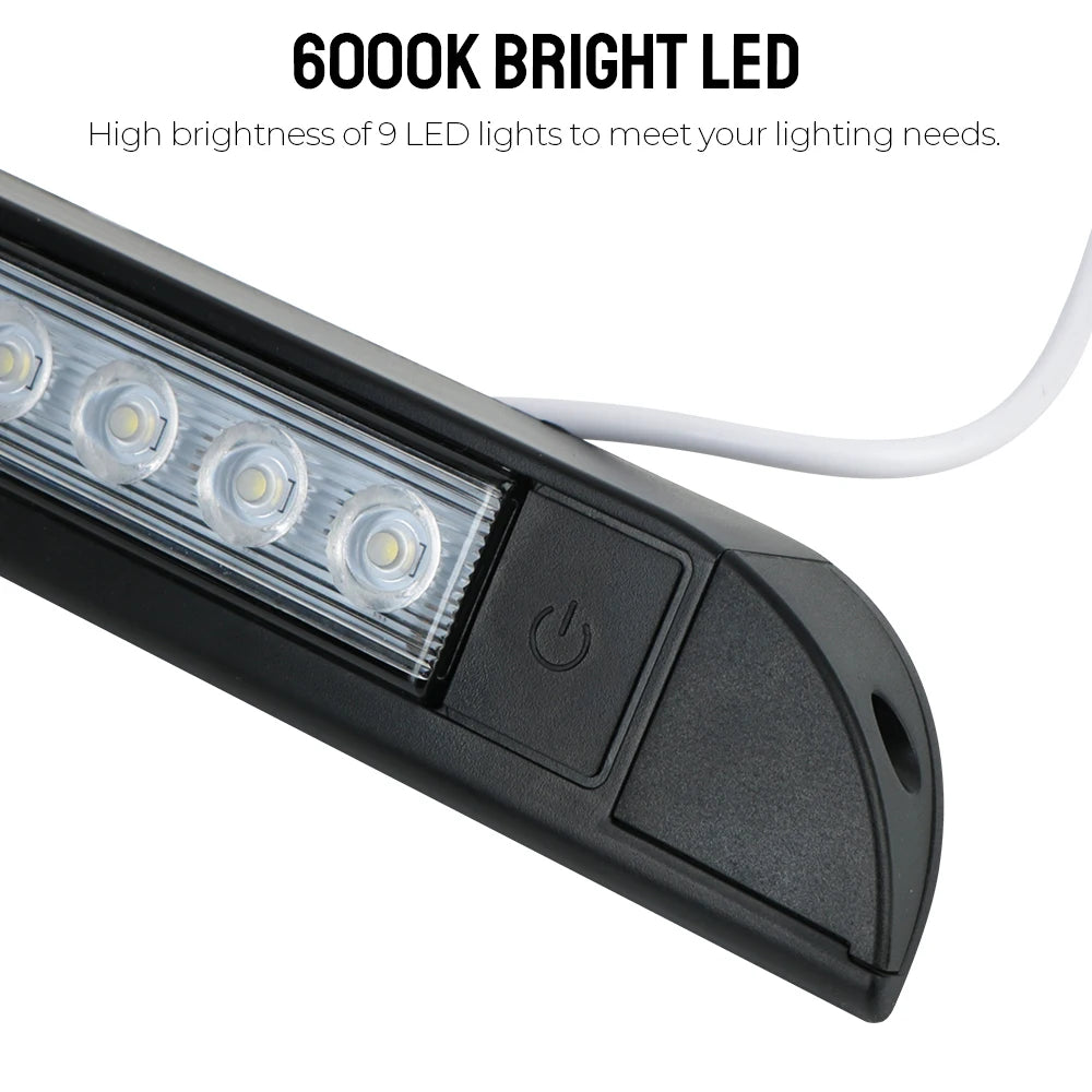 spots led camping car blanc noir minimalistes modernes interrupteur tactile 12v efficient lumièreextérieur
