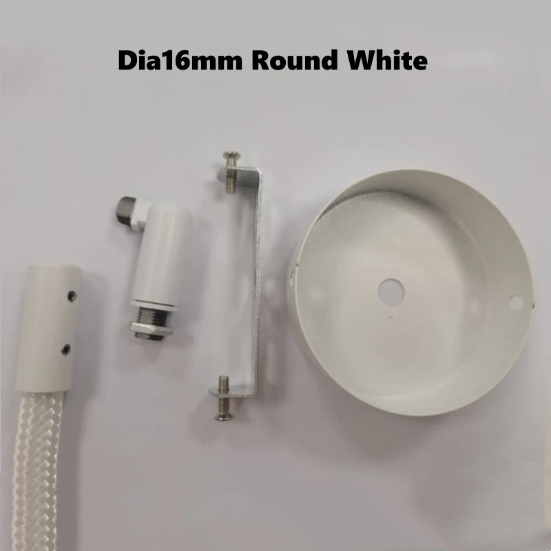 bases tube néon blanc led lisse moderne clips fixation câbles connexion accessoire lumineux minimaliste