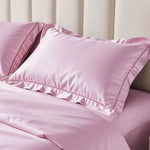 taies d'oreiller eucalyptus lyocell violet clair uni rafraichissante été moderne non toxique 2pcs 48x74cm