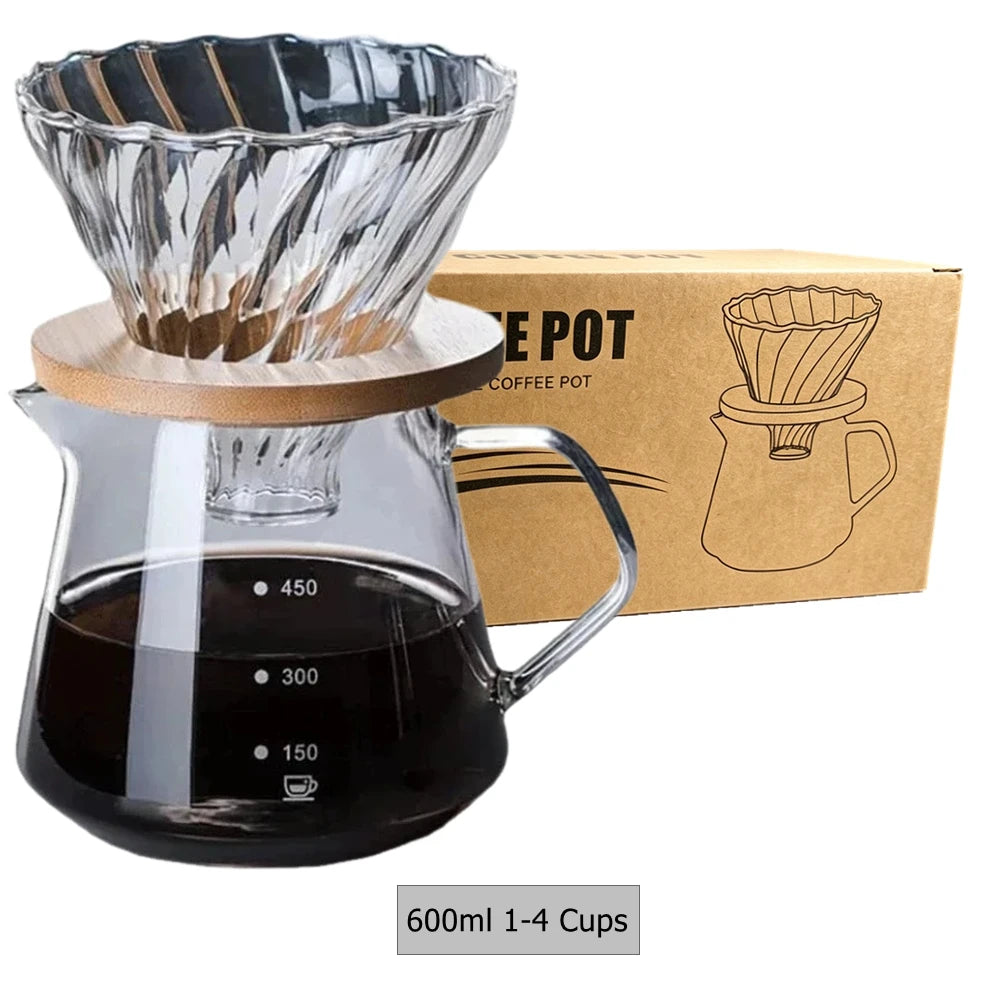 filtre carafe verre rayures verticales moderne ensemble 600ml 300ml transparent