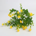 décoration intérieure bouquet artificiel moderne feuilles fleurs simple vert blanc jaune violet rose
