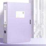 classeur violet moderne contenant papier calculatrice documents transparents organiser respectueux environnement