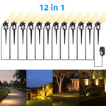 spots led paysagistes noirs modernes 12 tringle adaptableextérieur sécurité ip65 étanche