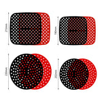 grilles cuisson friteuse air silicone antiadhésif rouge noir moderne cuisine vapeur