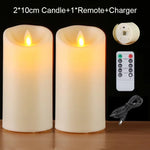 bougies led rechargeables sans flamme trois tailles imitation cire blanc crème télécommande