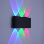 applique murale led moderne noire fixée mur éclairage haut bas chambre entrée salle bain