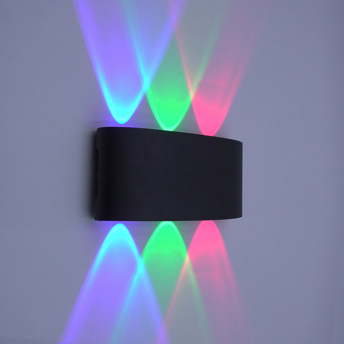 applique murale led moderne noire fixée mur éclairage haut bas chambre entrée salle bain